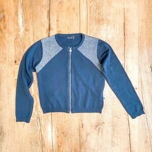 Ikks Girls Zip Up Sparkle Cardigan, Size 10